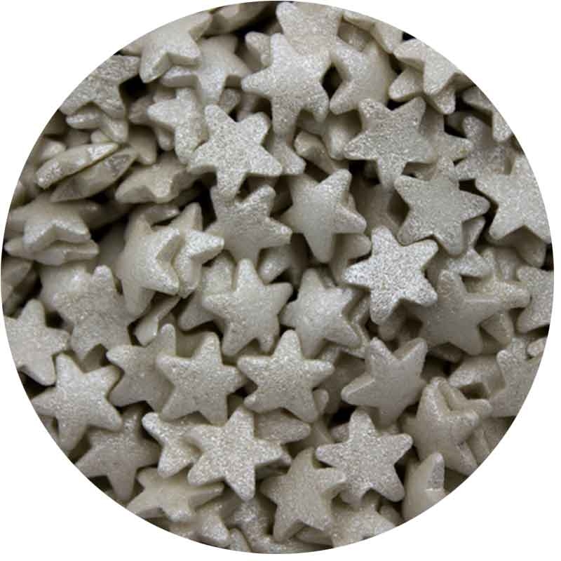 Sprinklicious Mini Silver Stars 50g 8mm