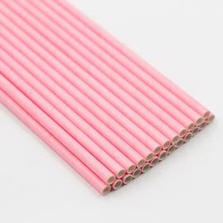 Solid Paper Straws Light Pink