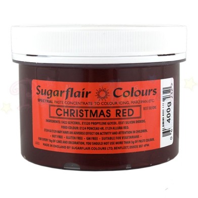 Κόκκινο Χριστουγέννων Συμπυκνωμένο Βρώσιμο Χρώμα 400γρ της Sugarflair