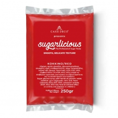 Ζαχαρόπαστα Sugarlicious Κόκκινο 250γρ
