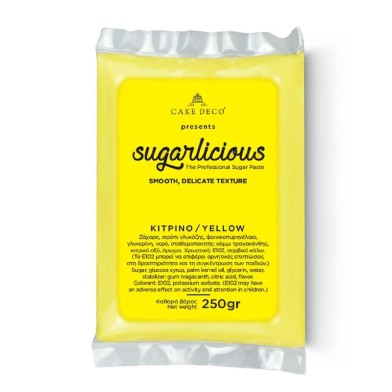 Ζαχαρόπαστα Sugarlicious Κίτρινο 250γρ
