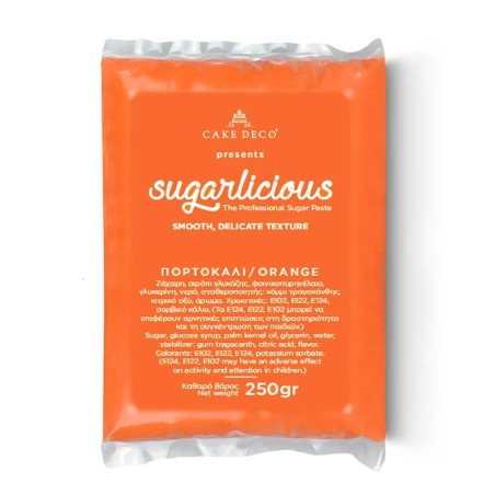 Sugarlicious Sugar Paste ready to Roll Orange 250gr.