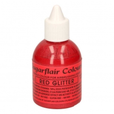 Κόκκινο Μεταλλικό Γκλίτερ χρώμα Αερογράφου της SugarFlair 60ml