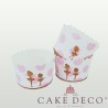 Βallerinas Pink Dots Cupcake Baking Cases  with anti-stick liner D7xH4,5cm. 20pcs
