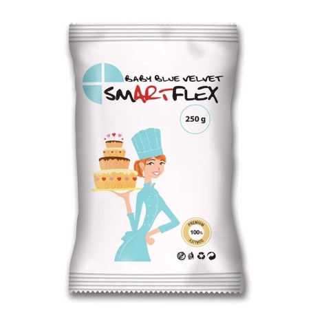 SmartFlex Baby Blue Velvet - Sugarpaste 250g - Vanilla Flavor