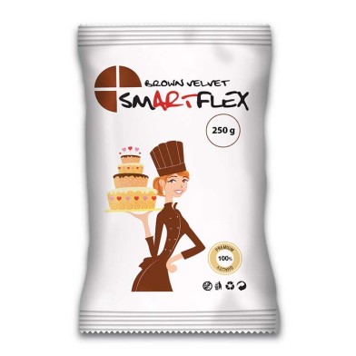 SmartFlex Chocolate Brown Velvet - Sugarpaste 250g - Vanilla Flavor