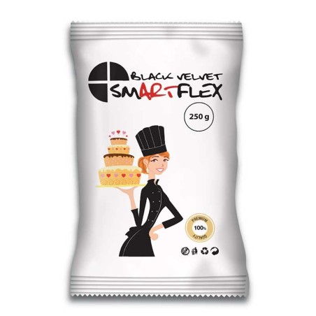 SmartFlex Black Velvet - Sugarpaste 250g - Vanilla Flavor