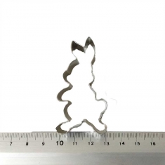 Standing Rabbit Inox Cookie Cutter 3x6cm.