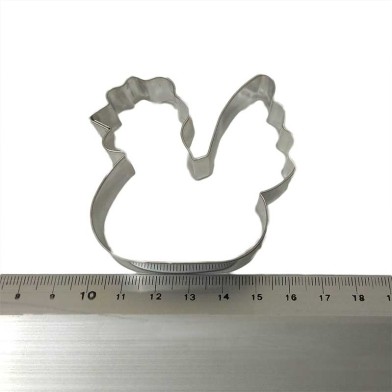 Easter Rooster Inox Cookie Cutter 6x6,2cm.