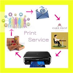 Edible Printing Service - A4 - With photo editing on a Choco Sheet
