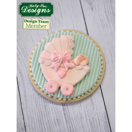 Pram Sugar Buttons Silicone Mould by Katy Sue