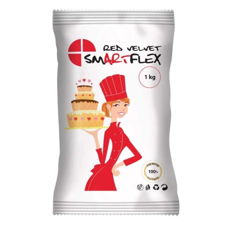 SmartFlex Red Velvet Sugarpaste 1kg. Vanilla FP