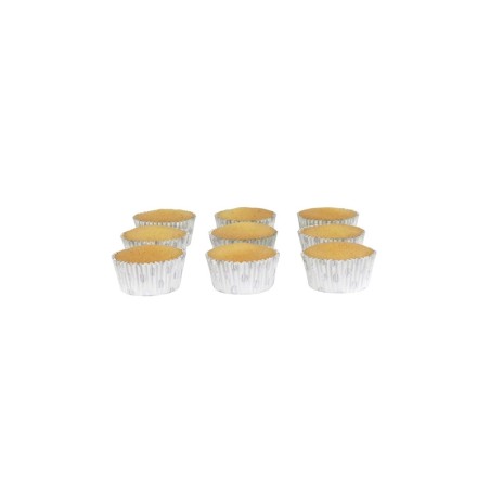 Cupcake Cases Foil Lined - Silver Foil Polka Dots Pk/30