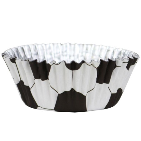 Cupcake Cases Foil Lined - Football Pk/30