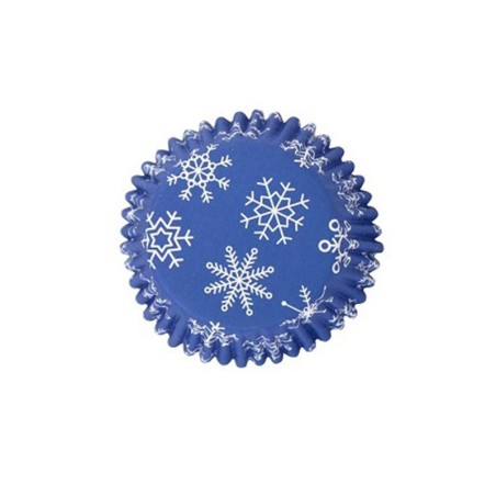 Cupcake Cases Foil Lined - Snowflakes Pk/30