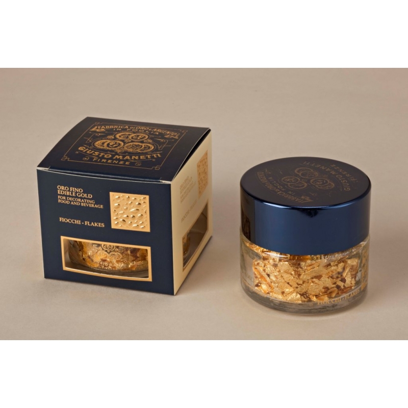 Edible Gold Flakes 1g. Jar 23kts.