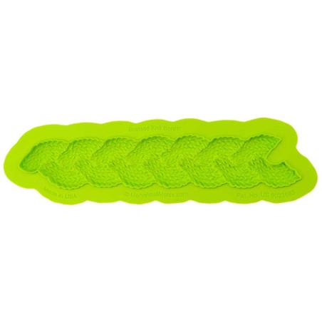 Πλέξη Κοτσίδα - Καλούπι μπορντούρας της Marvelous Molds - Braided Knit Border Mold