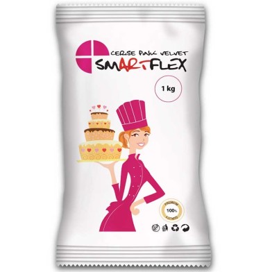 Cerise Pink SmartFlex Velvet Sugarpaste 1kg.