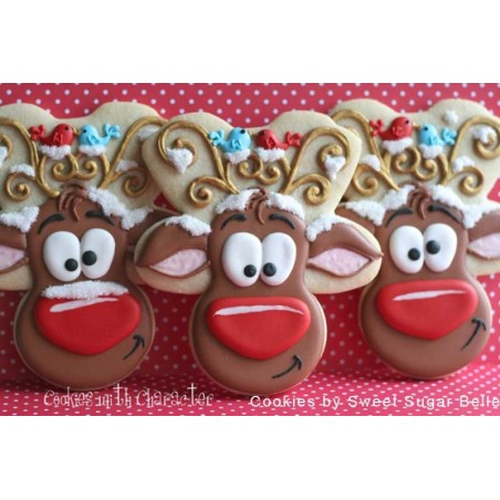 Reindeer Face Cookie Cutter 3.75 in