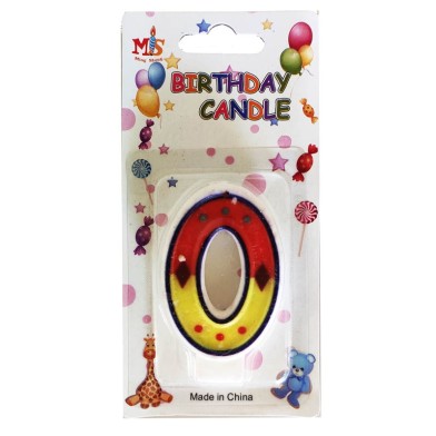 No.0 Colorful Fancy Birthday Candle
