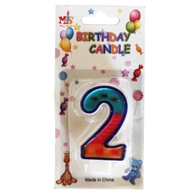 No.2 Colorful Fancy Birthday Candle