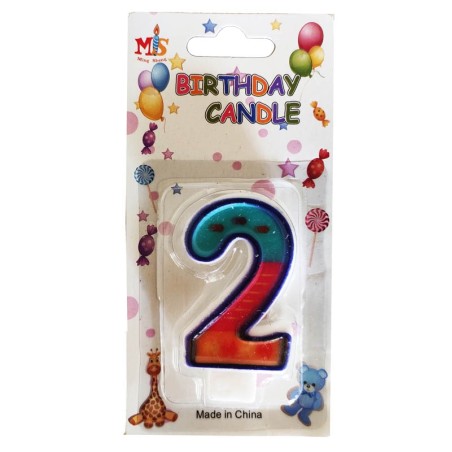 No.2 Colorful Fancy Birthday Candle