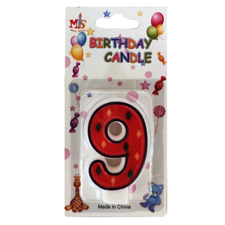 No.9 Colorful Fancy Birthday Candle