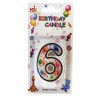 No.6 Colorful Baloon Birthday Candle (Box 12pcs)