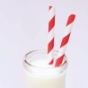 Stripe Paper Straws Red White