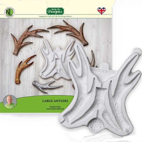 Large Antlers Silicone Mould by Katy Sue