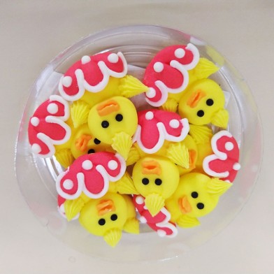 Easter Icing Decorations Yellow Duckies 8pcs